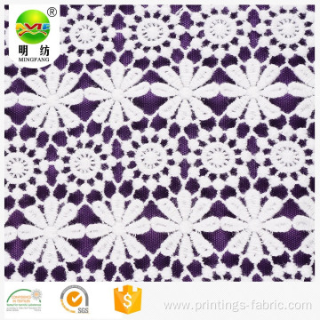 organic 100 cotton lace embroidered fabric for clothing